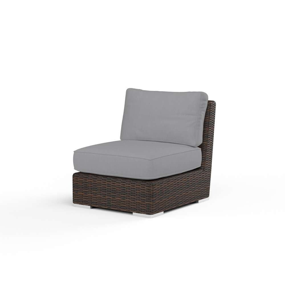 Sunset West - Montecito Armless Club Chair in Canvas Granite w/ Self Welt - SW2501-AC-5402 veiw 1