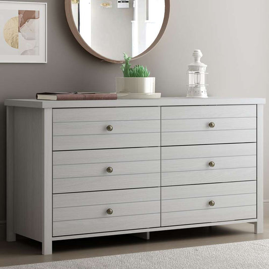 Living Essentials by Hillsdale - Harmony Wood 6 Drawer Dresser, Gray - 5269-716 veiw 2