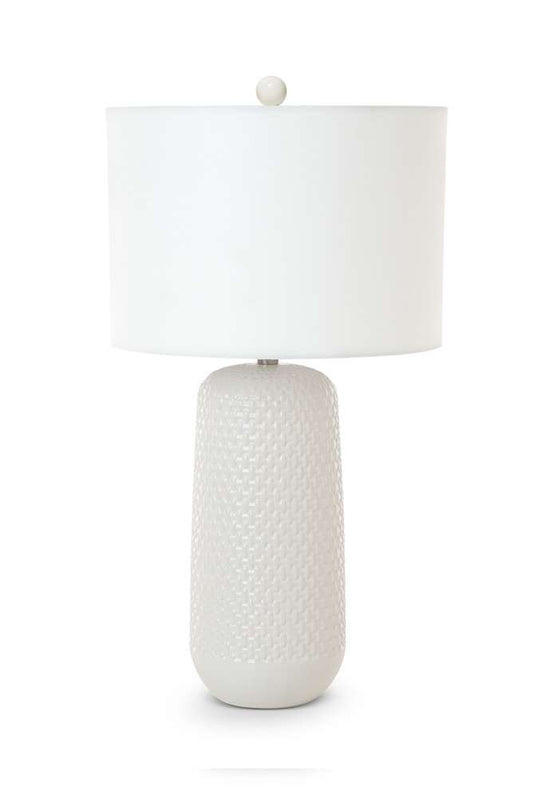 Lux Lighting - Marlin 30in White Ceramic Table Lamp, (Set of 2) - LUX-2048-WHITE veiw 2