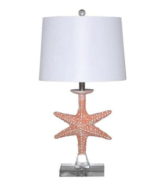 Lux Lighting - Patrick 28in Orange Starfish/Crystal Base, (Set of 2) - LUX-117-ORANGE veiw 2