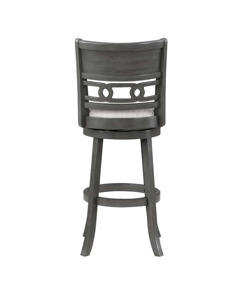 New Classic Furniture - Gia 29in Swivel Barstool-Gray W/Gray Fabric Seat - S1701-BS-GRY veiw 6