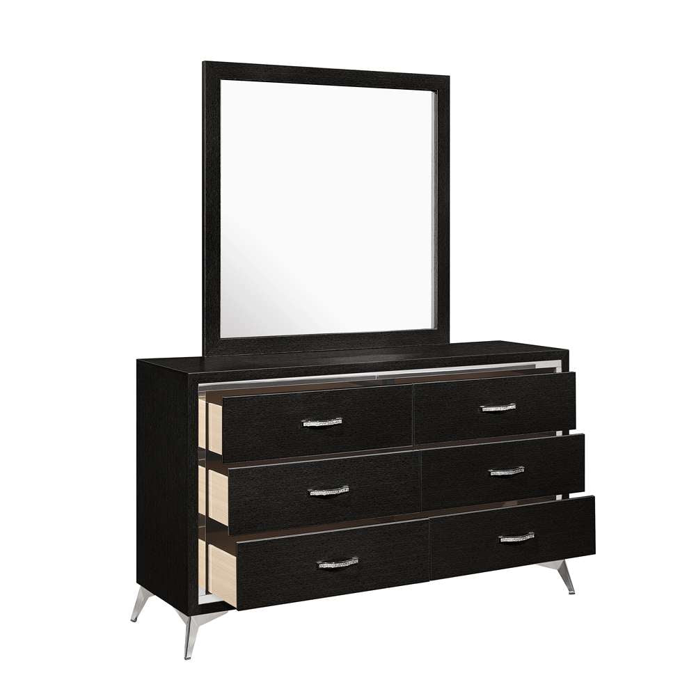 New Classic Furniture - Huxley Mirror-Black - B3365-060 veiw 3