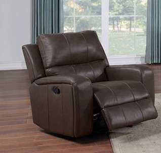 New Classic Furniture - Linton Leather Glider Recliner-Brown - L1721-13-LDB veiw 1