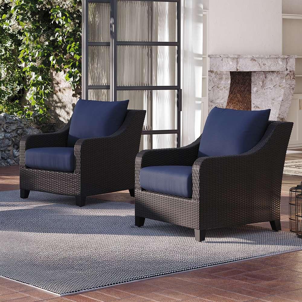 New Classic Furniture - Skye Outdoor Patio Chairs, Set Of 2 Club Chairs-Blue - G807C-10S veiw 1