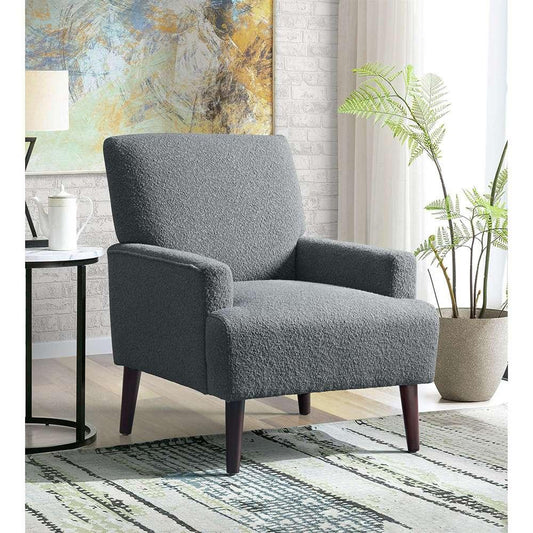 Picket House Furnishings - May Chair in 8077 Boucle Grey & Espresso - U-4410-8333-100 veiw 2