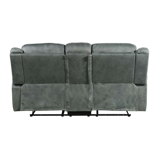 Picket House Furnishings - Tasso Motion Loveseat with Console in FB367 Charcoal - 59928-028-1X veiw 2