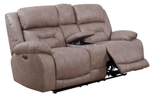 Steve Silver - Aria Dual-Power Reclining Console Loveseat - Sand - AA950LS veiw 2