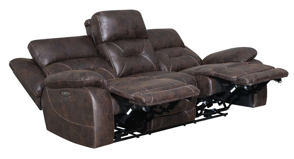 Steve Silver - Aria Power Reclining Sofa - Brown - AA950SBN veiw 3