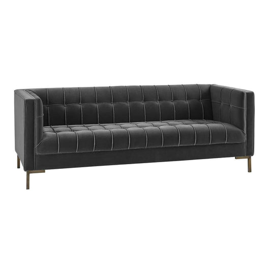 Steve Silver - Isaac Gray Velvet Sofa - IC100SGY veiw 2