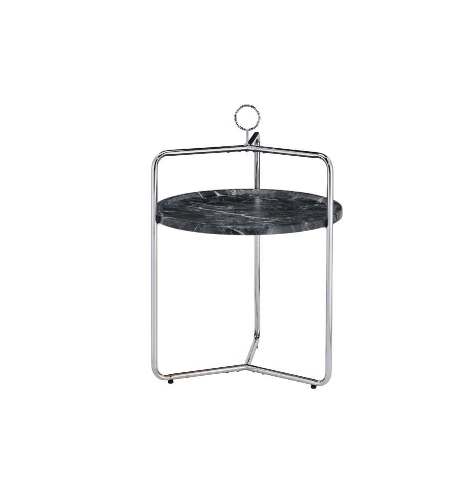 Steve Silver - Miro Side Table - Black & Silver - MR200ES veiw 1
