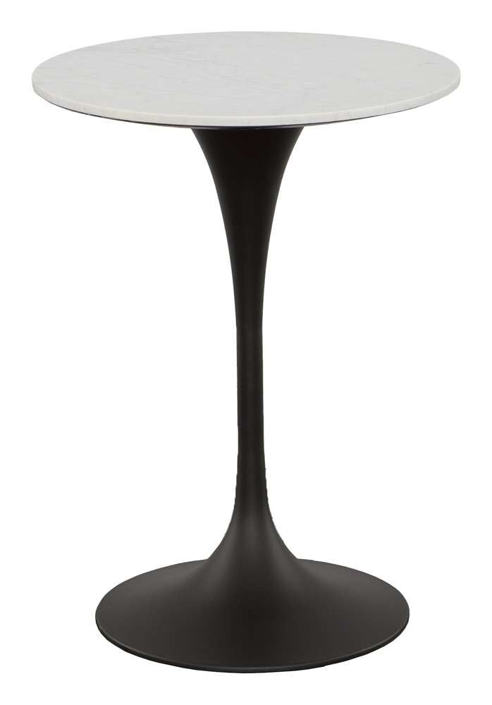Fairfield Chair Company - Massimo Tulip Counter Height Table Base With Carrara Marble 26in Table Top W Pencil Edge Black veiw 1