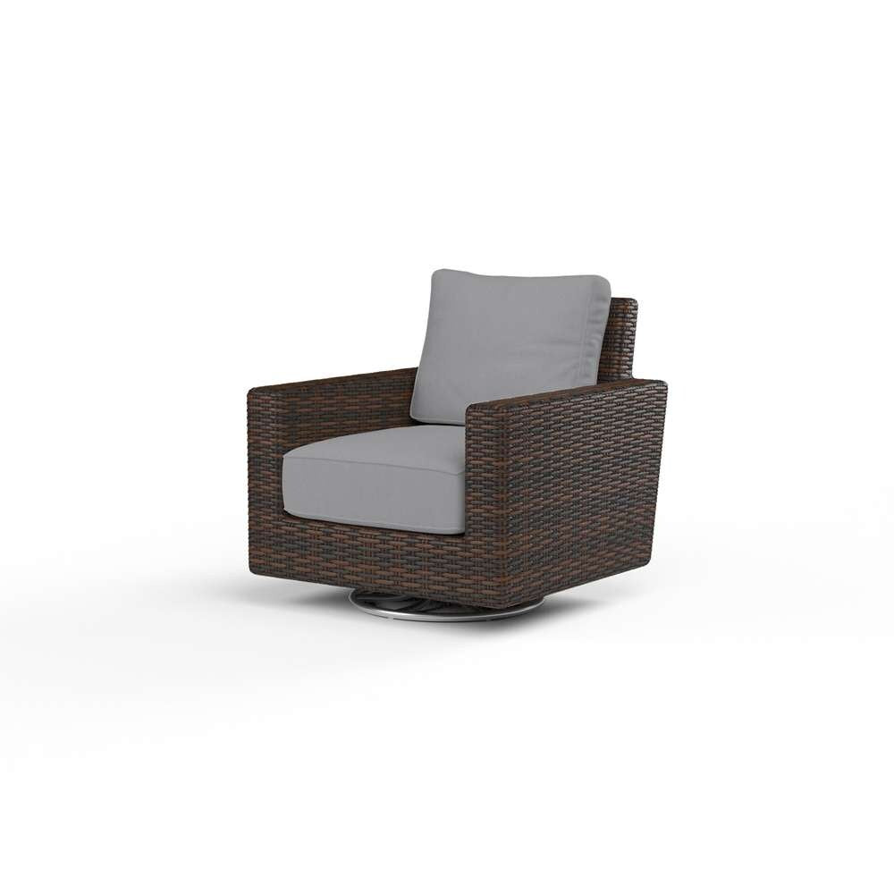 Sunset West - Montecito Swivel Rocker Club Chair in Canvas Granite w/ Self Welt - SW2501-21SR-5402 veiw 1