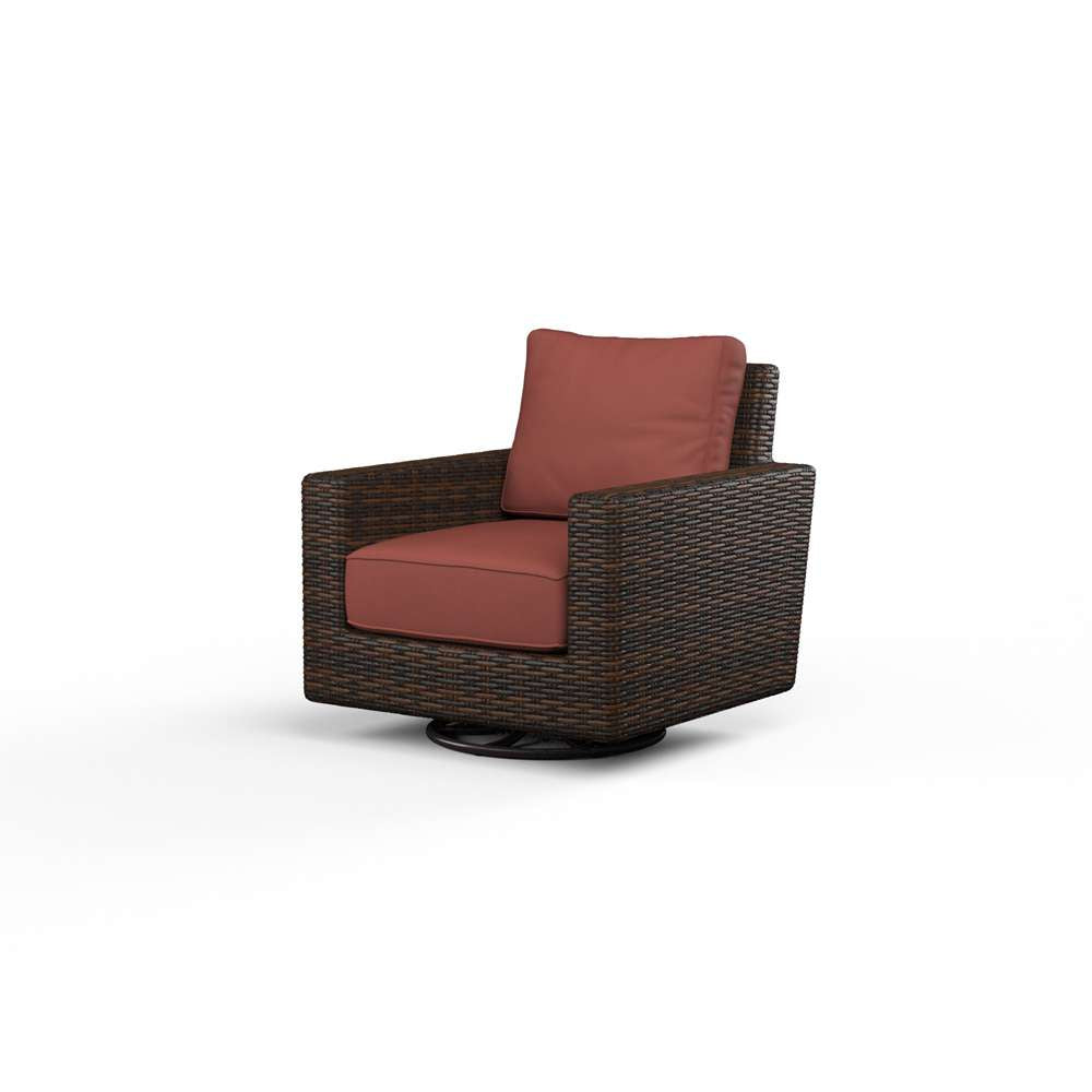 Sunset West - Montecito Swivel Rocker Club Chair in Canvas Henna w/ Self Welt - SW2501-21SR-5407 veiw 1