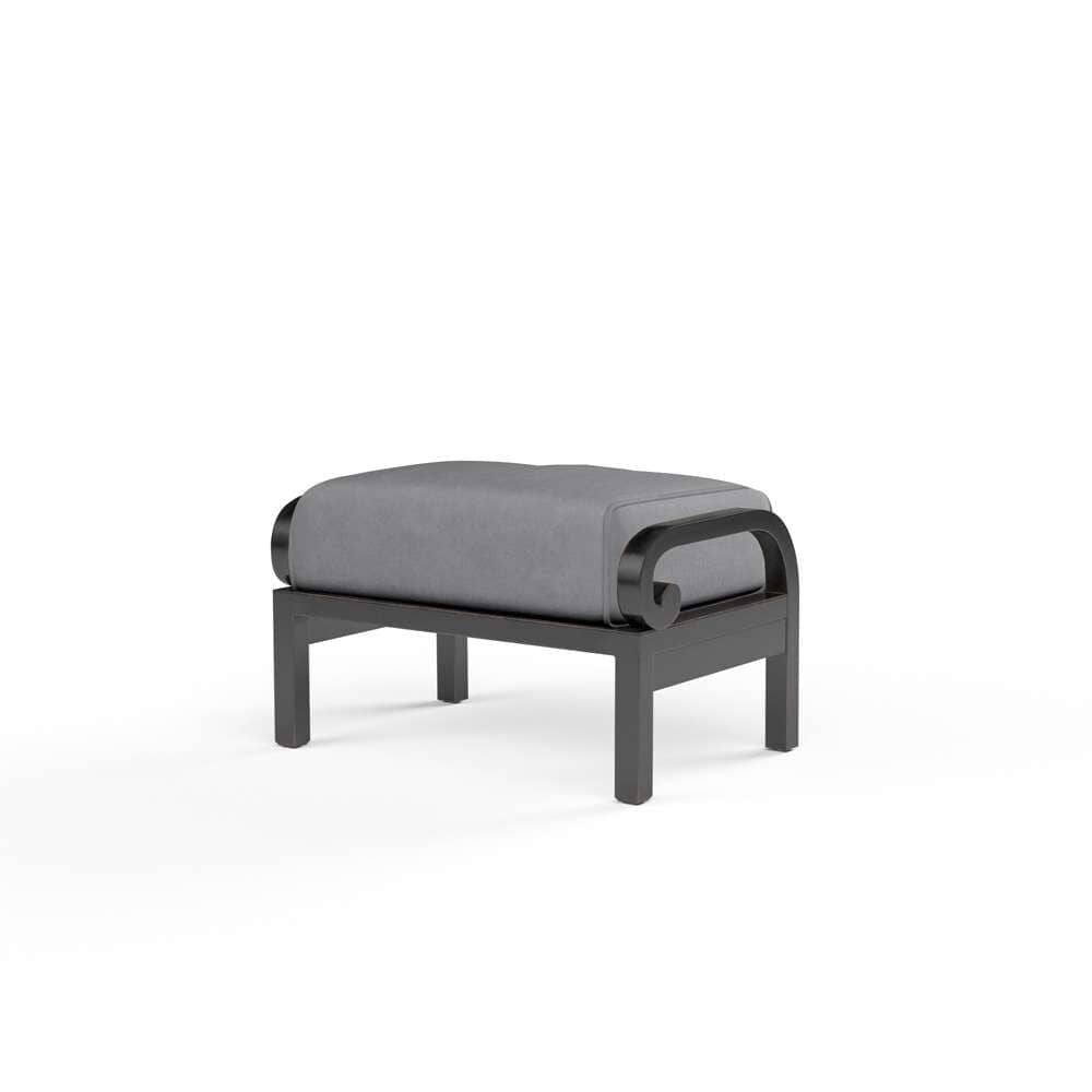 Sunset West - Monterey Ottoman in Canvas Granite w/ Self Welt - SW3001-OTT-5402 veiw 1