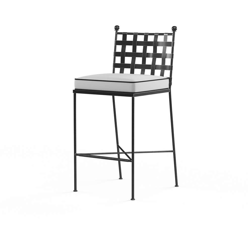 Sunset West - Provence Barstool in Canvas Natural w/ Contrast Spectrum Carbon Welt - SW3201-7B-5404 veiw 1