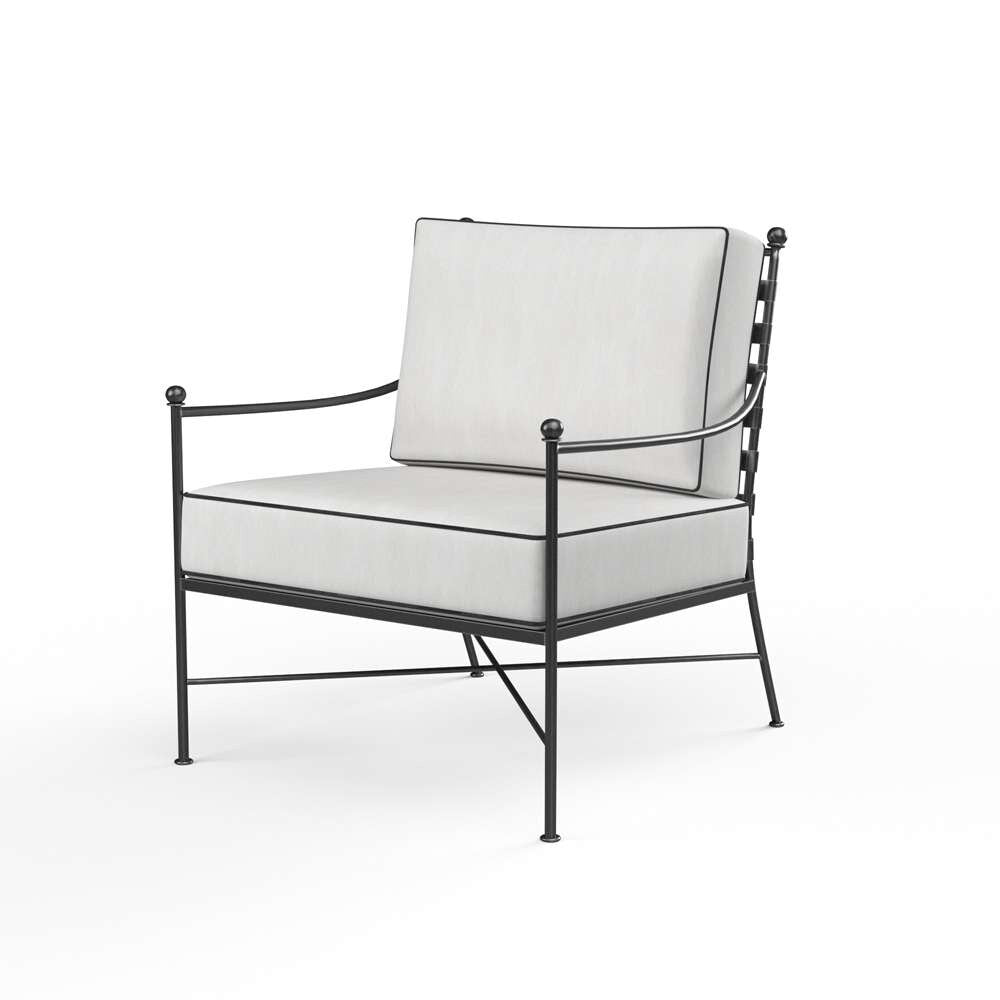 Sunset West - Provence Club Chair in Canvas Natural w/ Contrast Spectrum Carbon Welt - SW3201-21-5404 veiw 1