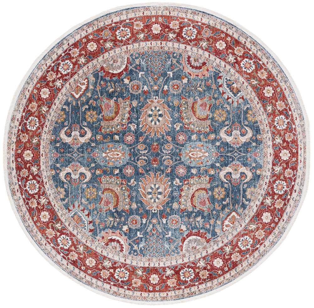 Lauren Ralph Lauren - 1412 Rug - 6-7in X 6-7in Round - Navy / Red Ivory veiw 1