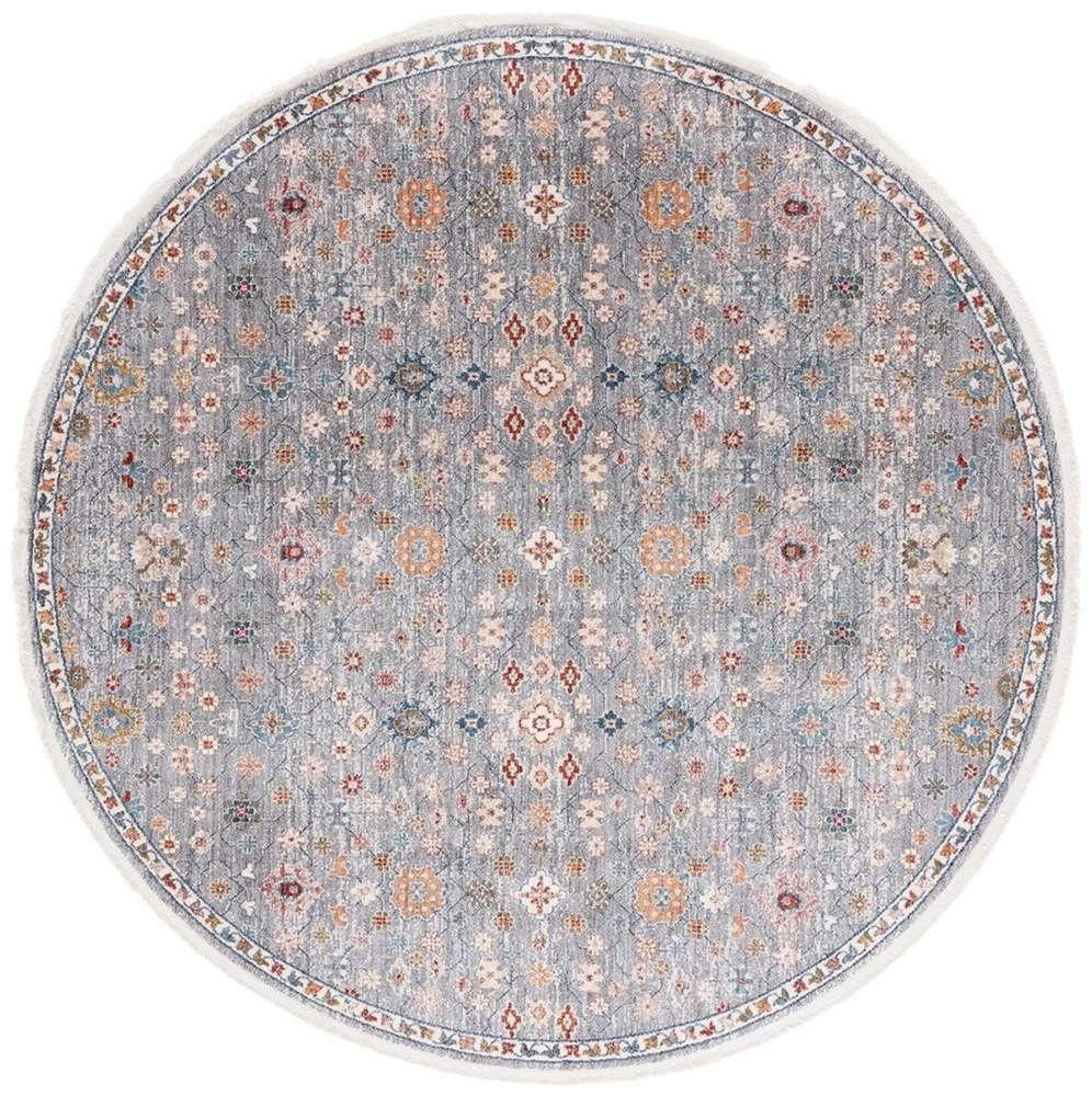 Lauren Ralph Lauren - Kempton Rug - 6-7in X 6-7in Round - Grey Blue / Rust veiw 1
