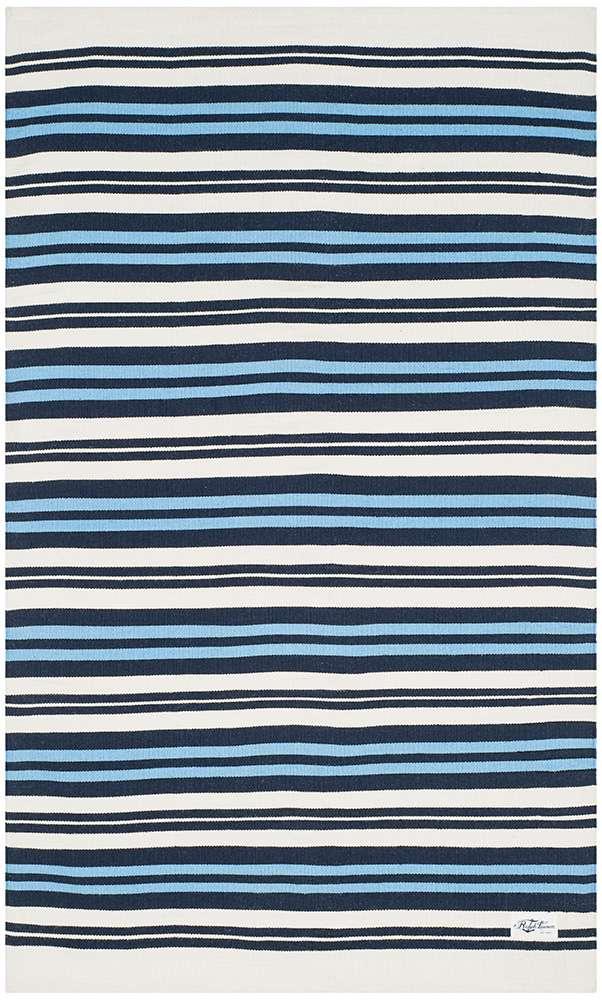 Lauren Ralph Lauren - Leopold Stripe Rug - 4 X 6 - White / French Blue veiw 1