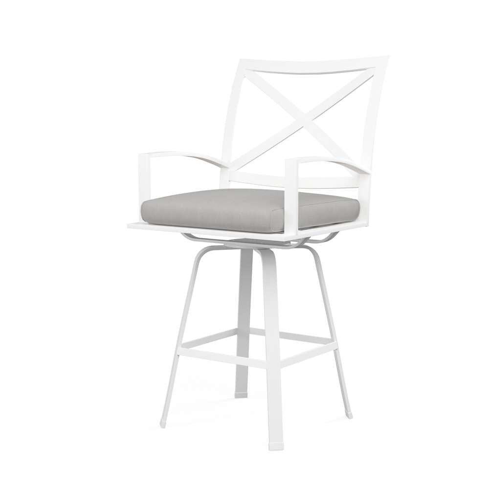 Sunset West - Bristol Swivel Barstool in Canvas Granite w/ Self Welt - SW501-7B-5402 veiw 1