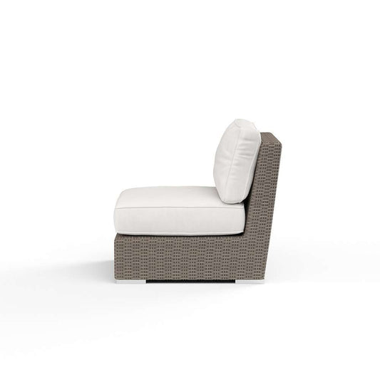 Sunset West - Coronado Armless Club Chair in Canvas Flax w/ Self Welt - SW2101-AC-FLAX-STKIT veiw 2