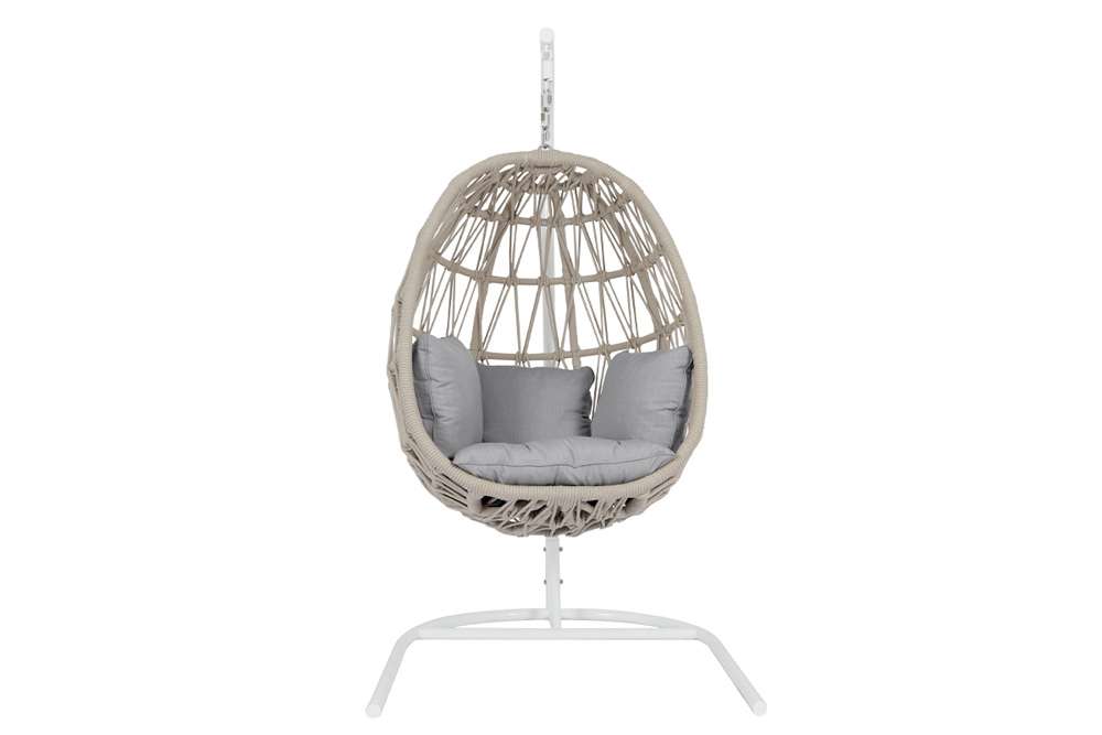 Sunset West - Dana Rope Hanging Club Chair in Canvas Granite w/ Self Welt - SW4301-HC-5402 veiw 1