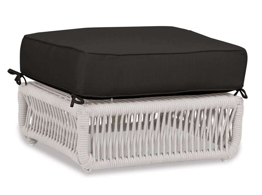 Sunset West - Dana Rope Ottoman in Spectrum Carbon w/ Self Welt - SW4301-OTT-48085 veiw 1