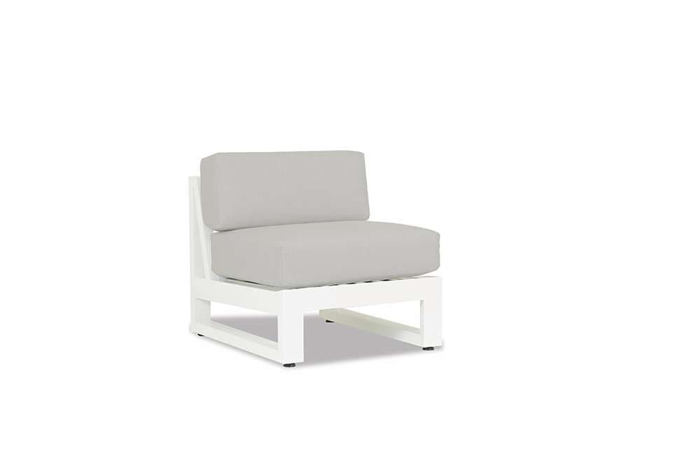 Sunset West - Newport Armless Club Chair in Cast Silver, No Welt - SW4801-AC-SLVR-STKIT veiw 3