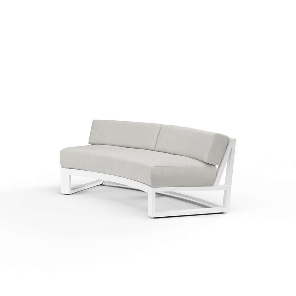 Sunset West - Newport Curved Sofa in Cast Silver, No Welt - SW4801-CRV-SLV-STKIT veiw 3