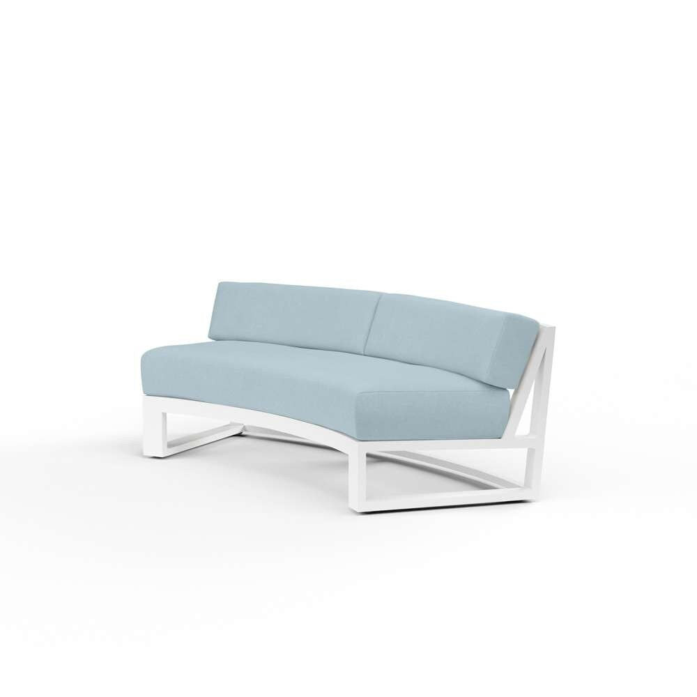 Sunset West - Newport Curved Sofa in Canvas Skyline, No Welt - SW4801-CRV-14091 veiw 1