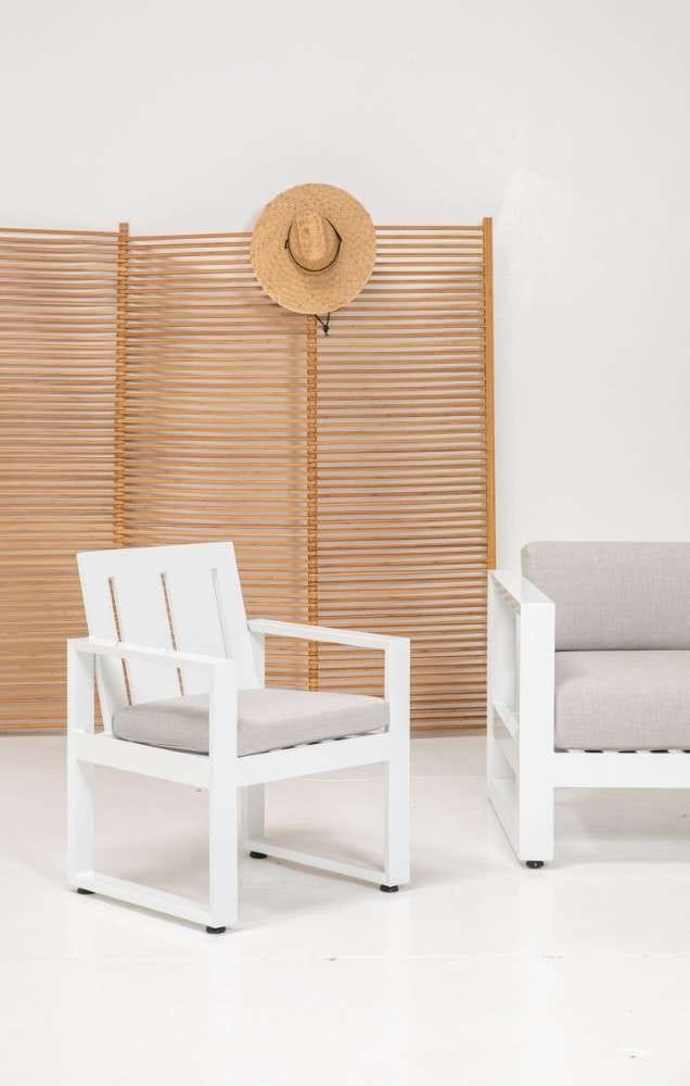 Sunset West - Newport Dining Chair in Cast Silver, No Welt - SW4801-1-SLVR-STKIT veiw 4