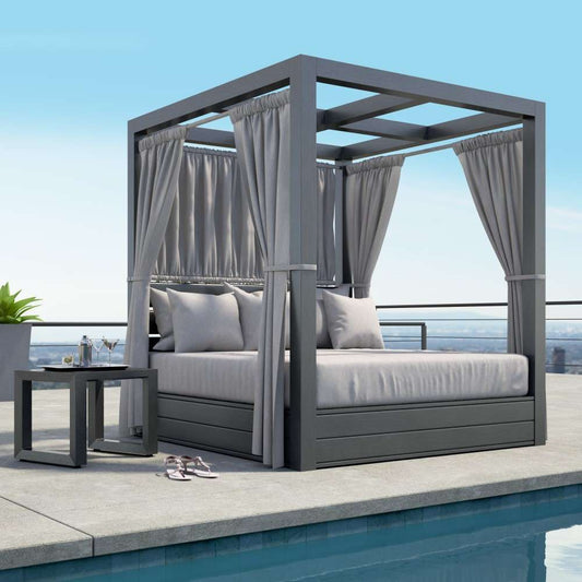 Sunset West - Redondo Resort King Day Bed in Cast Silver, No Welt - SW3801-DB-SLVR-STKIT veiw 2