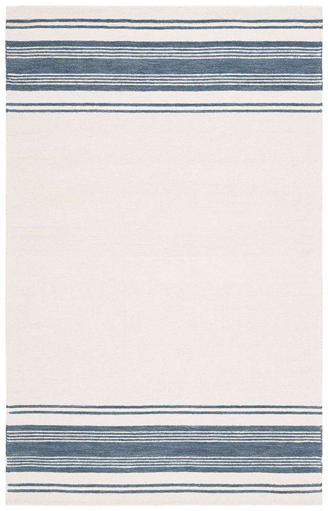 Lauren Ralph Lauren - Drift Stripe Rug - 5 X 8 - Ivory / Blue veiw 1