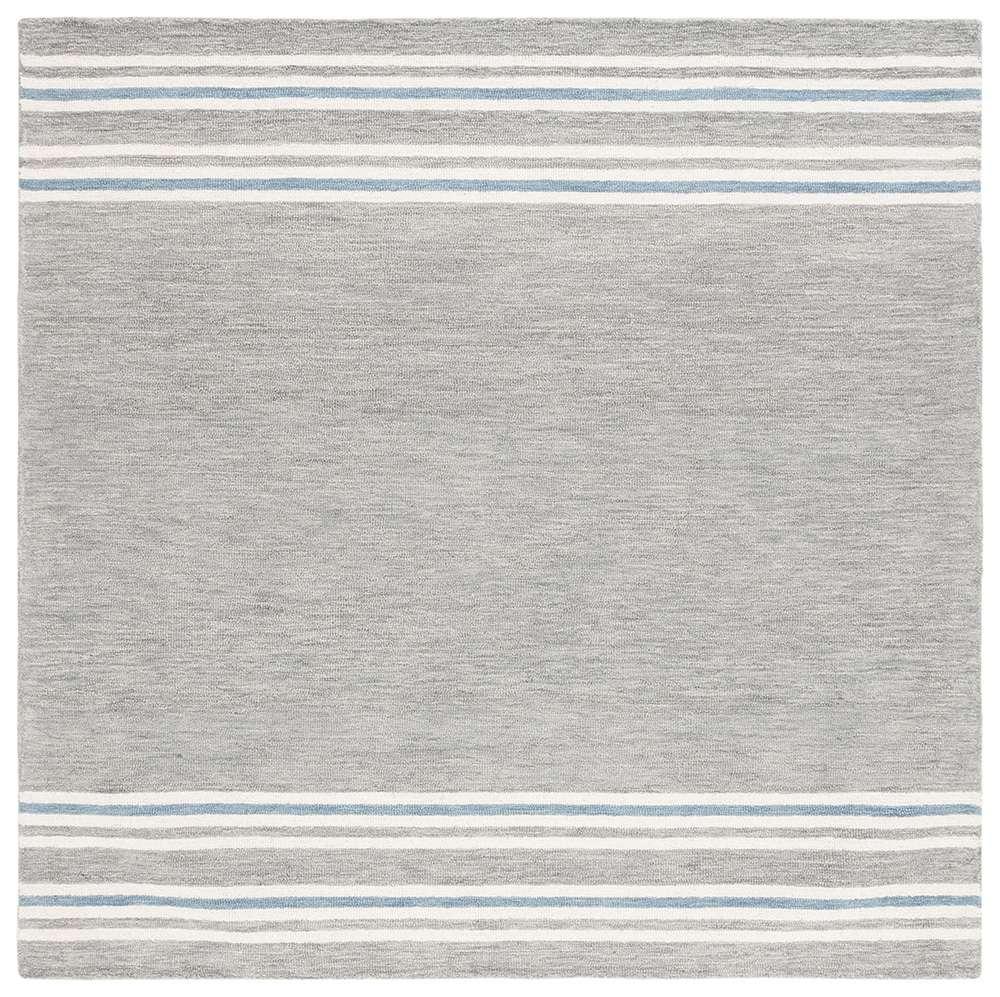 Lauren Ralph Lauren - Drift Stripe Rug - 6 X 6 Square - Grey / Blue veiw 1