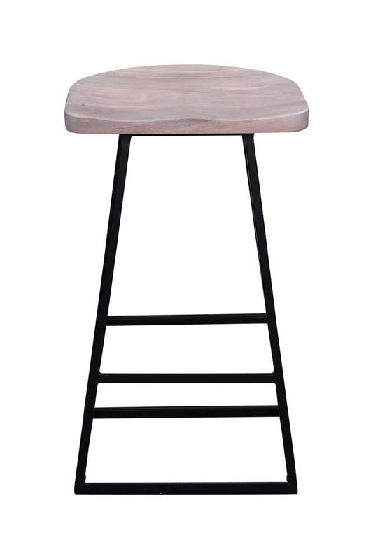 Porter Designs - Clement Solid Wood 24in Bar Stool, White - 07-196-10-2096 veiw 2