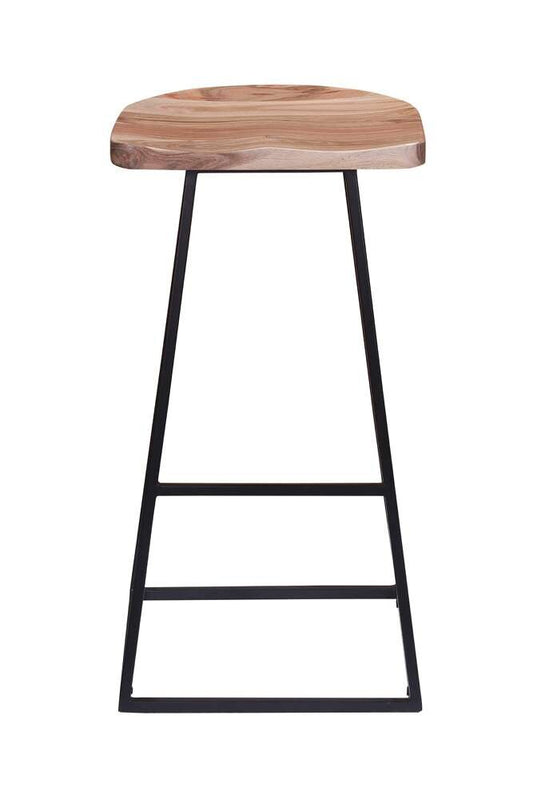Porter Designs - Clement Solid Acacia Wood 30in Bar Stool, Natural - 07-196-11-2097 veiw 2