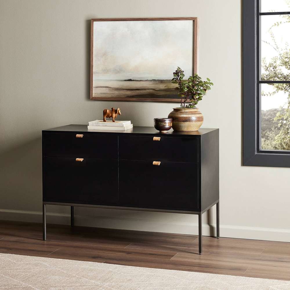Four Hands - Fulton - Trey Modular Wide Filing Cabinet - Black Wsh - 236182-001 veiw 13