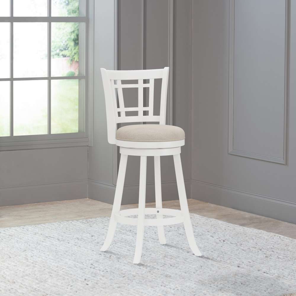 Hillsdale Furniture - Fairfox Wood Bar Height Swivel Stool, White - 4650-832 veiw 3