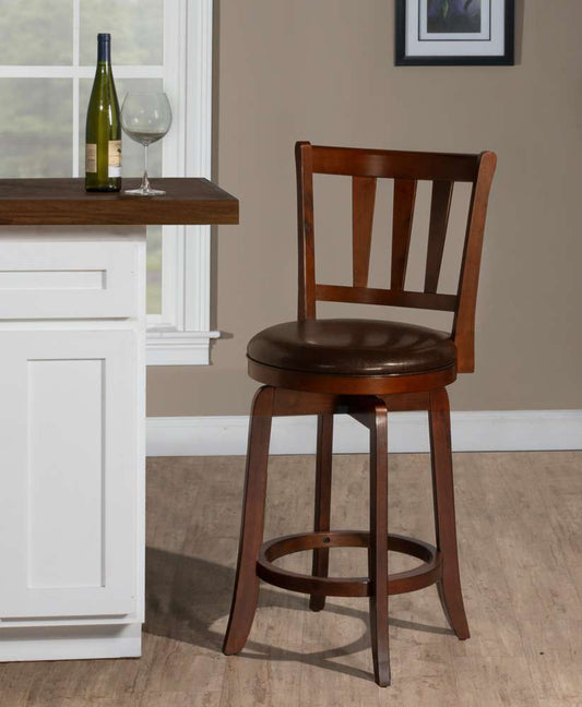 Hillsdale Furniture - Presque Isle Wood Counter Height Swivel Stool, Cherry - 4478-827 veiw 2