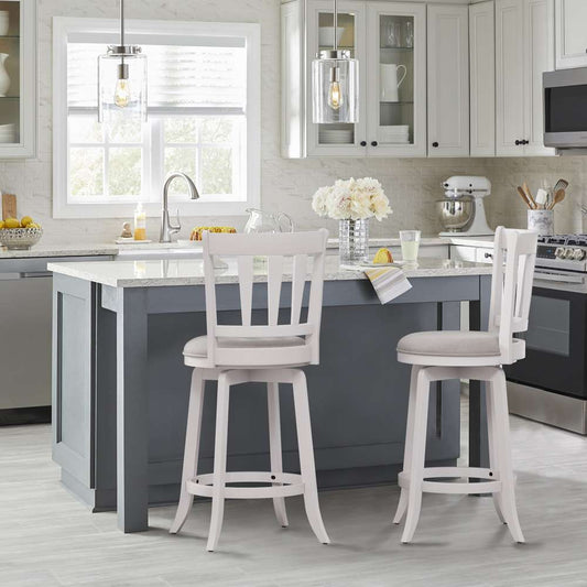 Hillsdale Furniture - Presque Isle Wood Counter Height Swivel Stool, White - 4478-828 veiw 2