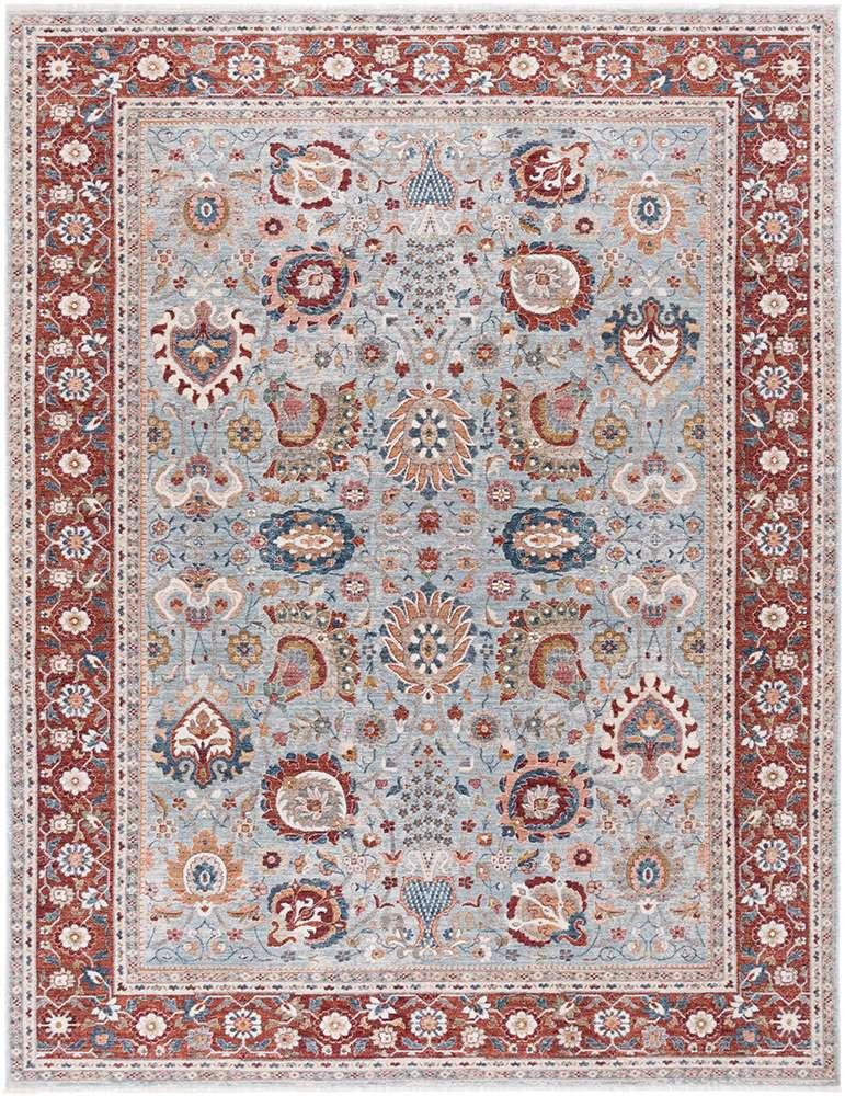 Lauren Ralph Lauren - 1412 Rug - 8-0in x 10-2in - Grey Blue / Red veiw 1