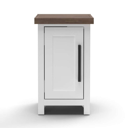 Legends Furniture - Bridgevine Home 14 in. W x 24 in. H Fully Assembled White Wash and Barnwood Finish Solid Wood Side Table - HT4520.BJW veiw 2