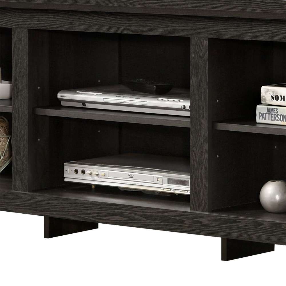 Lilola Home - Benito Dark Gray 70inW TV Stand with Open Shelves and Cable Management - 97012 veiw 6