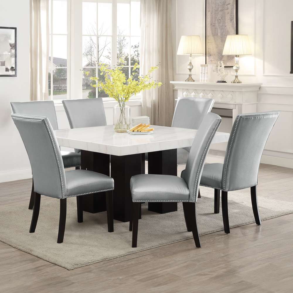 Steve Silver - Camila Square 7PC Dining Set Silver Chair - CM540-D7PC-S veiw 1