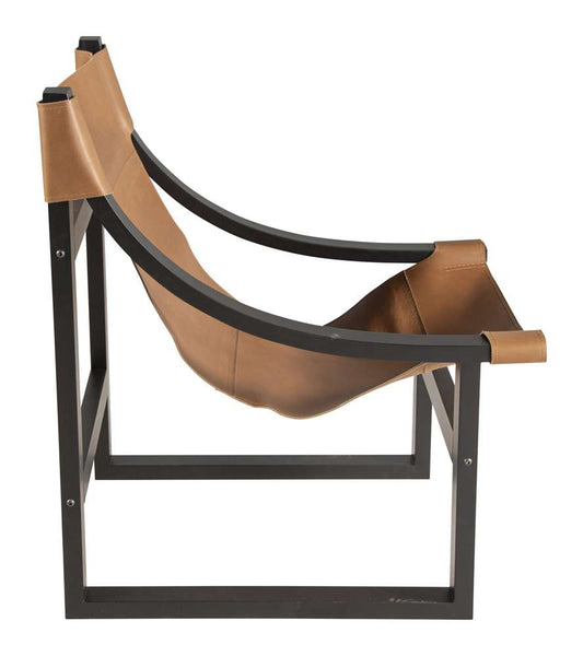 Steve Silver - Lima Sling Chair - Natural Leather with Black Frame - LI150NBSC veiw 2