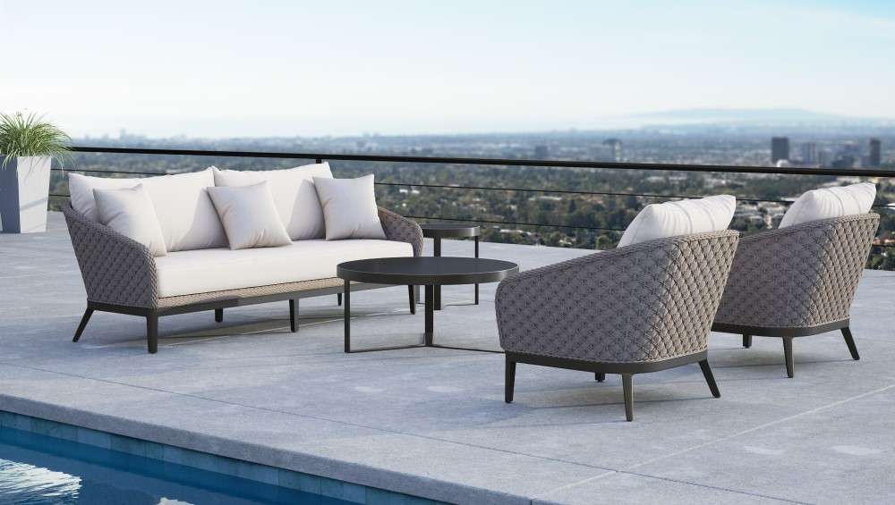 Sunset West - Marbella Sofa in Echo Ash w/ Self Welt - SW4501-23-EASH-STKIT veiw 4