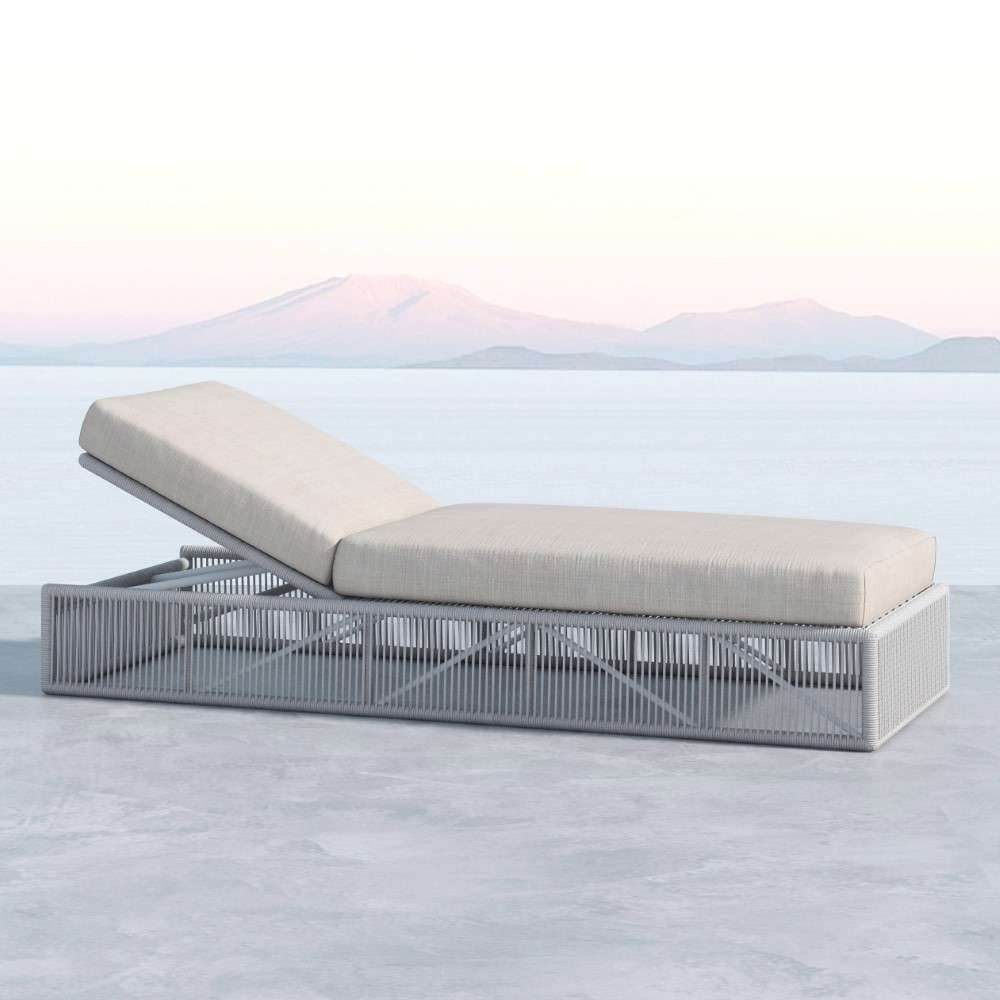 Sunset West - Miami Adjustable Chaise in Echo Ash w/ Self Welt - SW4401-9-EASH-STKIT veiw 3