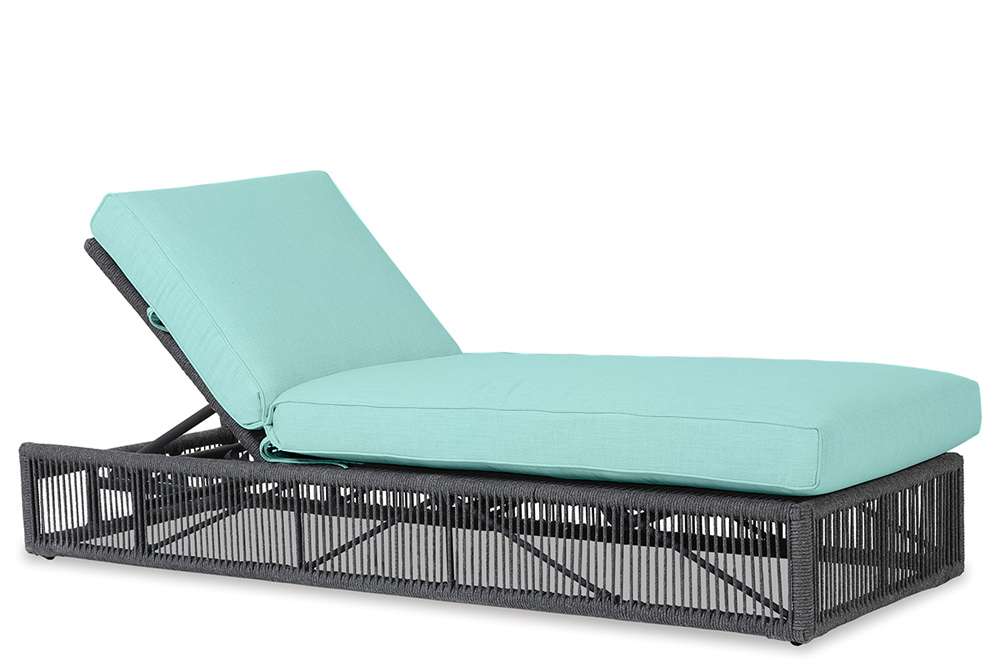 Sunset West - Milano Adjustable Chaise in Dupione Celeste w/ Self Welt - SW4101-9-8067 veiw 1