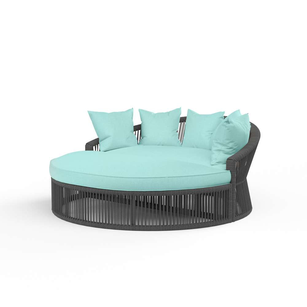 Sunset West - Milano Daybed in Dupione Celeste w/ Self Welt - SW4101-99-OTT-8067 veiw 1