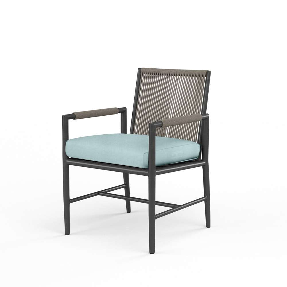 Sunset West - Pietra Dining Chair in Dupione Celeste, No Welt - SW4601-1-8067 veiw 1